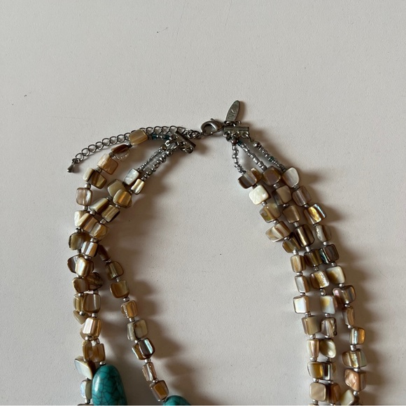 Turquoise Jelly Beans Layered Necklace J32 - Picture 4 of 5